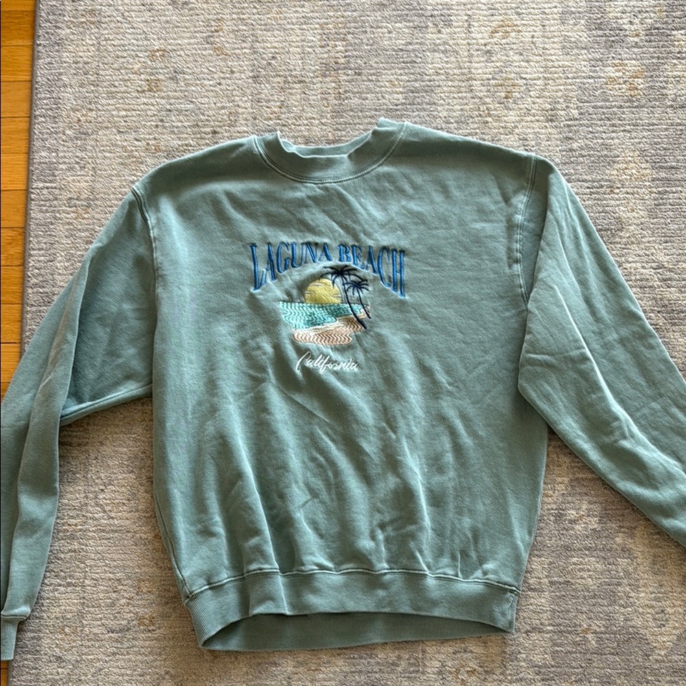 Laguna Beach Ocean Green Crewneck Sweater